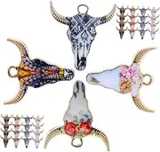 TEHAUX 40pcs Cattle Charms Mexican Charms for Jewelry Making Pendants for Necklaces Bracelets Earrings for Crafts and Unique