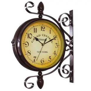 古典歐式創意時尚雙面掛鐘 鐘錶批發咖啡館裝修酒吧 雙面掛鐘