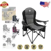 All-in-One Camping Chair - Padded Comfort, 350 LB Capacity, Storage & Cooler Bag