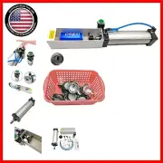 Freestanding Aluminum Can Crusher with Safety Valve - Assembly Kit Included