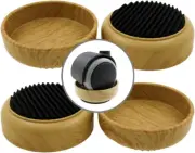 Lifeswonderful - 4X Rubber Base Wood Effect Castor Cups