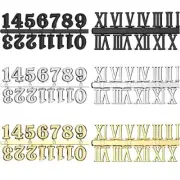 6 Pcs Clock Numerals Kit Arabic Roman Numbers for DIY Repair Parts Replacement