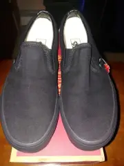 NEW Vans VEYECA Classic Slip On Skate Shoes in Black - 9.5M/ 11W
