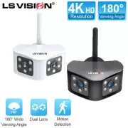 4K 8MP Wireless Security IP Camera Dual Lens WiFi Ultra Wide Angle 10X Zoom CCTV