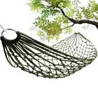 Portable Nylon Mesh Hammock Folding Camping Rope Bed Travel