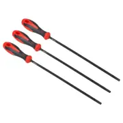 3Pcs Chainsaw Chain Sharpening File, 3/16-Inch (4.8 Mm) Sharpener, Red Black