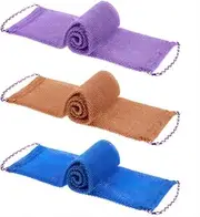 3 PCS Exfoliating Net,Net Sponge,Exfoliating Body Scrubber Back Scrubber for Shower,Exfoliating Washcloth Net Bath Sponge Exfoliating Net for Men Women Daily Shower Bathing (Style 1, One size)