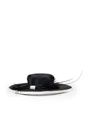 Vintage Black Feather Detail Hat