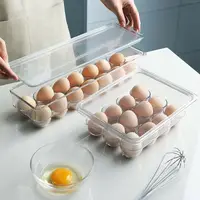 在飛比找樂天市場購物網優惠-雞蛋盒冰箱保鮮12格家用塑料裝雞蛋架大號透明食物收納盒分離