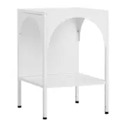 Cooper & Co. Eve 52cm Metal Open Front Side Table White