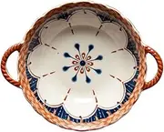 Soup Bowls with Handles Noodle Ramen Curry Bowl,Large Ceramic Ramen Bowl,Deep Onion Soup Bowl Oven Safe,Microwave Safe Serving Bowl.-Boho-23x19x6cm,650ml
