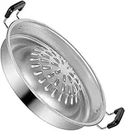 Milisten Korean BBQ Grilling Tray Multi Function Grill Pan for Outdoor Camping Non Stick Barbecue Cooking Tray for Indoor and Outdoor Use Convenient Cleaning and Storage