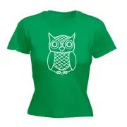 Owl - Funny Novelty Womens T-Shirt T Shirt Tshirt
