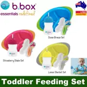 b.box Toddler Feeding Set Divided Plate, Sippy Cup, Cutlery Set - Self Training