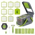 Food Slicer Peeler Nicer Dicer Container Chopper Vegetable Fruit Cutter 22 IN 1