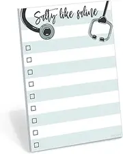 DAILY RITMO Nurse Notepad to Do List Sticky Notes | Nursing Student Essentials | Salty Line Saline | 50 Pages 4x6 by