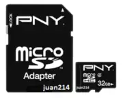 PNY 32GB MicroSD HC Class 4 Flash Memory Card P-SDU32G4-GE