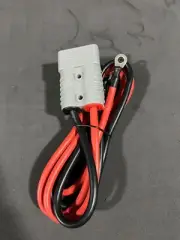 BATTERY CABLE W/ SB175 3/8" EYELETS, 48" LENGTH Golf Cart Anderson Plug 6 AWG