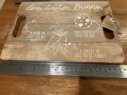 new Mud Pie Easter Bunny Serving Board 9" x 6.5"