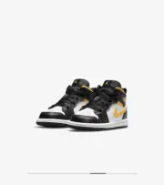 Nike Air Jordan 1 Mid White Pollen Black (TD) Size 2c 640735-177 NIB