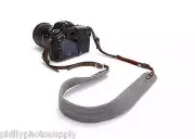 Ona Presidio Handcrafted Waxed Canvas and Leather Camera Straps (Smoke)