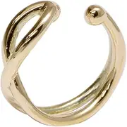candy(キャンディ) gK10-earcuff-infi01 K10 Yellow Gold Infinity Motif Ear Cuff, Yellow Gold