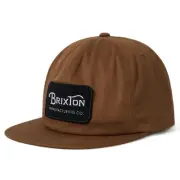 Brixton Grade Dark Tan Snapback Hat