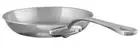 Hammered Polished Stainless Steel Frying Pan With Cast Stainless Steel Handles,