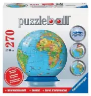 Ravensburger Puzzleball 3D Children's Globe Jigsaw Puzzle 270 Pieces