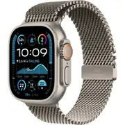 Apple Watch Ultra 2 49mm Natural Titanium Case GPS + Cellular Milanese Loop [Medium]