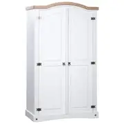 Wardrobe Mexican Pine Corona Range 2 Doors White