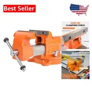 4 Inch Ductile Iron Bench Vise with 360° Swivel Base for Ultimate Flexibility