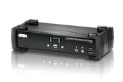 Aten 2 Port USB 3.0 4K DisplayPort KVMP Switch, supports up to 4096 2160 @ 60Hz, DP 1.2, 2 DisplayPort, 2 USB and 4 Audio cables included
