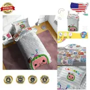 Vibrant CoComelon Twin Size 5-Piece Bedding Set for Kids – Super Soft Comfort