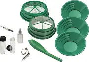 11 Pc Prospecting-Mining-Panning Kit- 2- Classifiers 3 Gold Pans,+ More!!