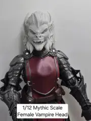 3d Printed FEMALE VAMPIRE Head 1.0 Scale For Mythic Legions 1/12 figure