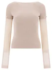 [Max Mara Sportmax] Max Mara Sportmax-T-Shirts Beige-Donna M Beige