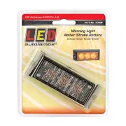LED Autolamps Amber LED Emergency Warning Light 3 LED Flashing Single Bulk Box