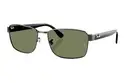 New RAY-BAN Sunglasses RB 3750 002/31 62-18 145 Large Black Frames Green Lenses