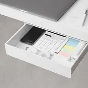 AirTaxiing Under Desk Drawer -Large Under Table Hidden Drawer Desk Accessories & Workspace Organizers Desktop Storage Pencil Slide Out Pull Out Organizer Adhesive Storage Stick on Shelf Tray (Beige)