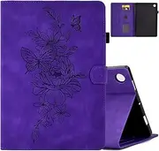 [MOKASE] Case for Samsung Galaxy Tab A9+ 11 Inch 2023 (SM-X210/X216/X218), Anti-Scratch Suede Leather Multi-Angle Stand Cover, Auto Wake/Sleep&Pen Holder Case for Galaxy Tab A9 Plus Tablet, Purple
