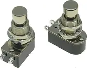 KAISH Pack of 2 SPST 2-Pin Momentary Soft Touch Push Button Electric Guitar Pedal Foot Switch OFF(ON)