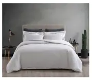 ED ELLEN DEGENERES Washed Cotton Reversible TWIN Duvet Cover Set-T4103618
