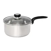 Wiltshire Classic Stainless Steel Glass Lid Cookware Stove Saucepan 20cm