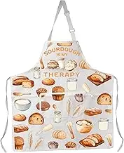 MYSOMY Sourdough is My Therapy Apron with Pockets Sourdough Baker Apron Bread Baking Apron Artisan Bread Gift