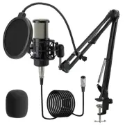 XLR Condenser Microphone Professional Cardioid Recording Microphone Kit with 25