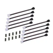 Led 5050 Rgb Strip Light Connector 4 Pin Conductor 10 Mm Wide To Controller Jumper Solderless Clamp On Pigtail Adapter 10Pcs String Lights