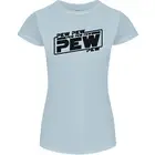 Pew Funny SCI-FI Movie Lightsaber Womens Petite Cut T-Shirt