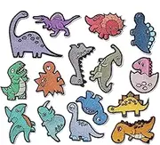 TACVEL 15 Piece Dinosaur Iron On Patch Set, Sew On/Iron On Patch Applique for Clothes, Dress, Hat, Jeans, DIY Accessories