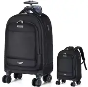 Rolling Backpack - 15.6 inch Laptop Backpack with Wheels Flight Approved Carry